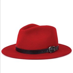 Brixton Red Deidre Fedora Hat